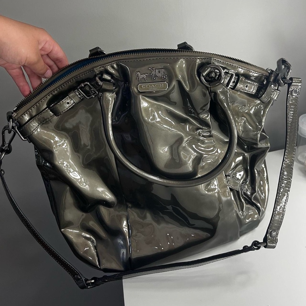 Coach Sopia Madison brown leather satchel